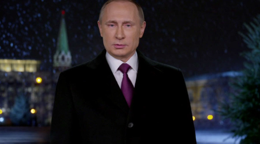 putin addressing russia on new years 2016