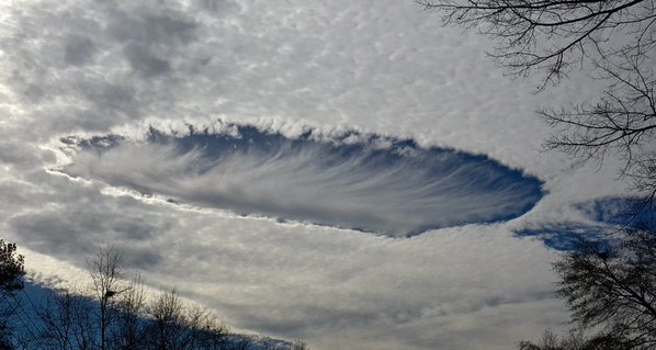 Interesting cloud formation in Northport, Alabama.