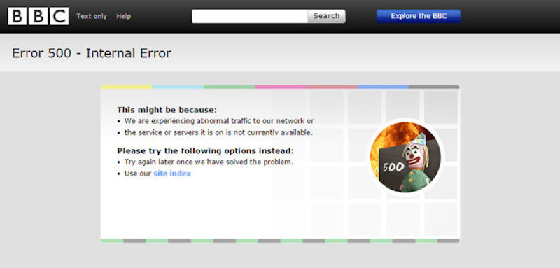 BBC news error
