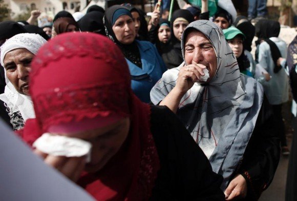 Palestinian women cry during the funeral of Riham Dawabsha, - See more at: http://mondoweiss.net/2016/01/extremist-charged-killings#sthash.ZXd9zayF.dpuf