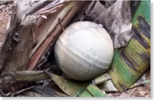 Another sphere was found in a garden in Yen Bai Province 
