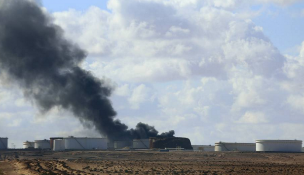 smoking storage tank in Es Sider