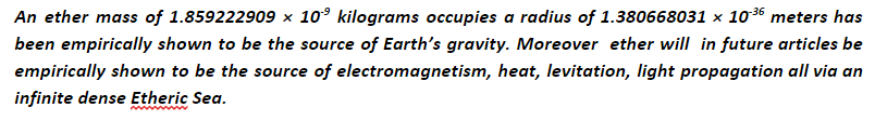 mass of ether