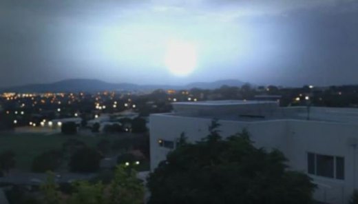 ball lightning over Canberra