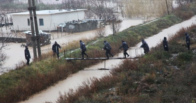 Floods in Lezhë, Albania, January 2016. 