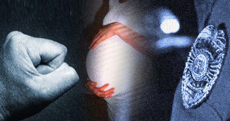 police and pregnant woman