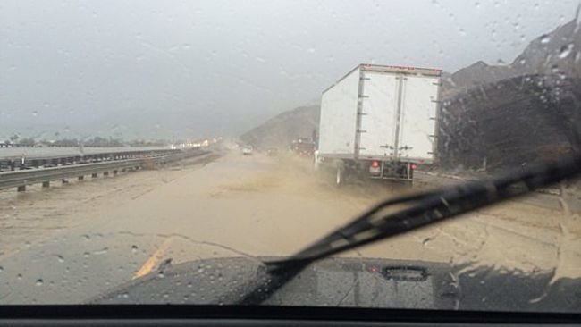 Click to enlarge Rain and mudslides on highway 101