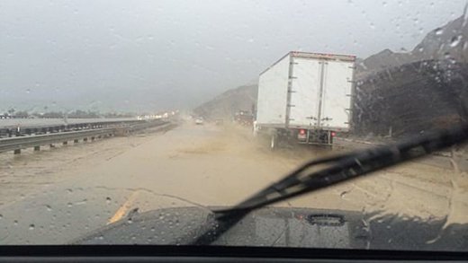 Rain and mudslides on highway 101