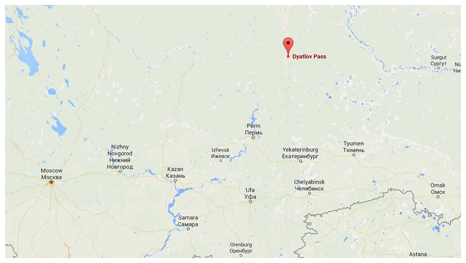 Перевал дятлова карта гугл