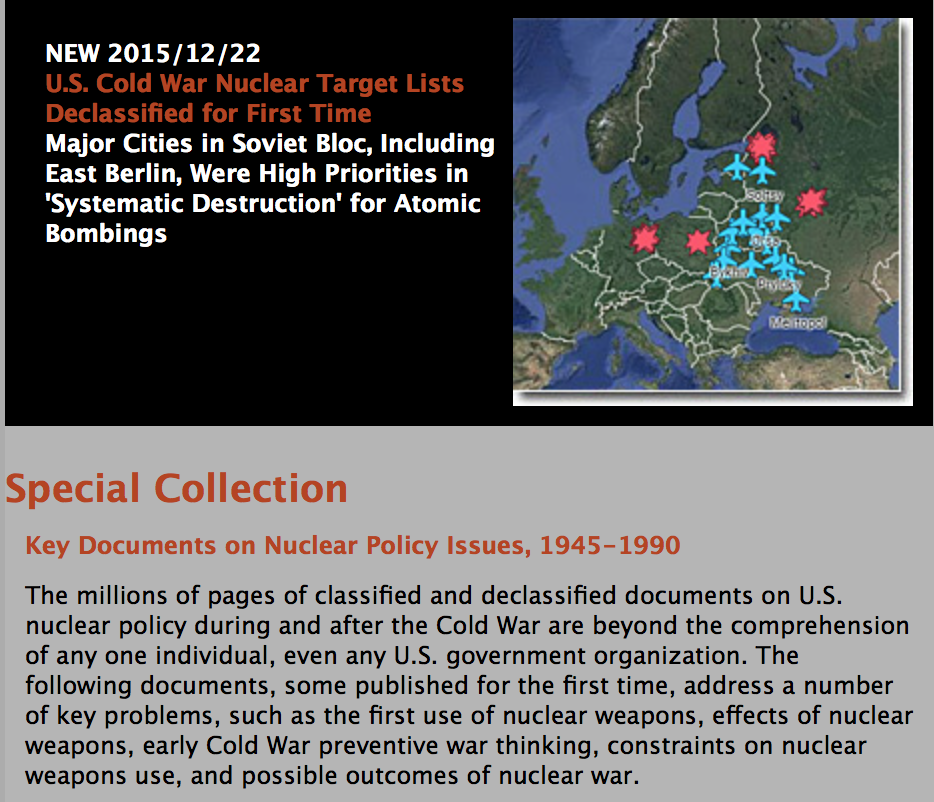 Click to enlarge US cold war nuclear targets