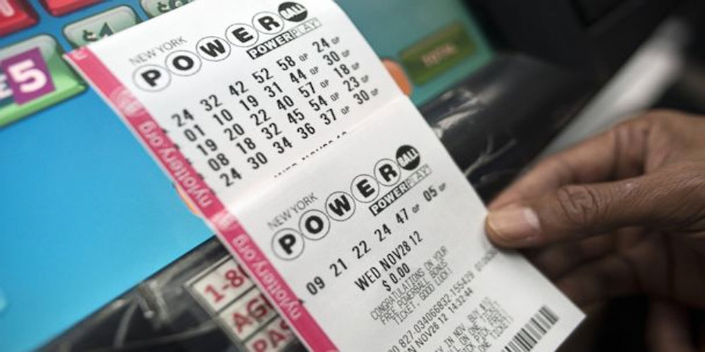 Powerball lottery ticket photo