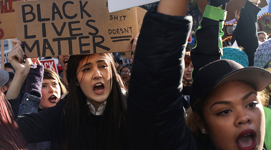 Click to enlarge Protesters