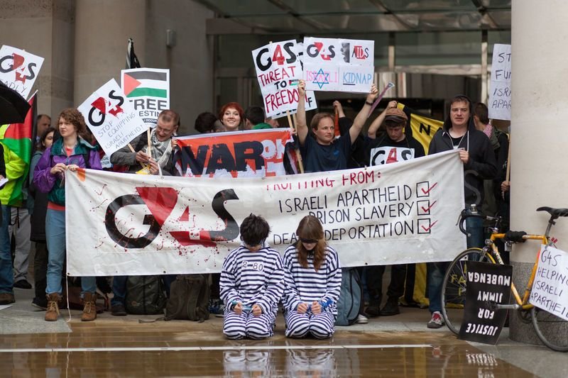 G4S protests, security firm G4S