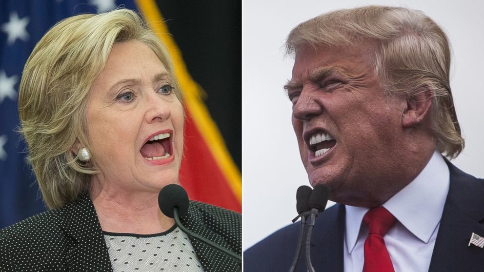 hillary clinton and trump evil face off