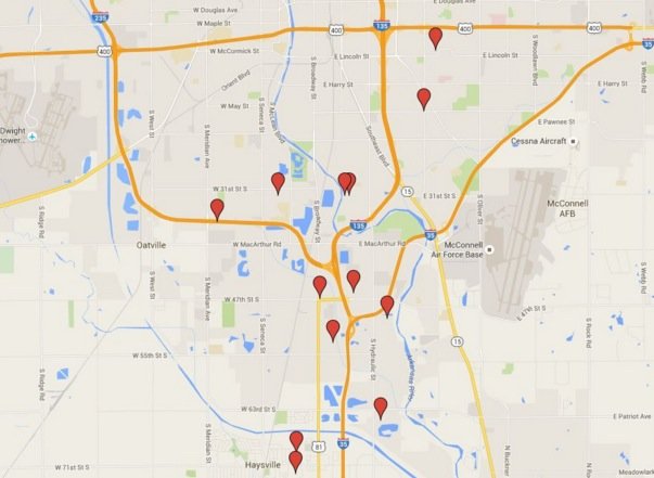 Wichita KS boom map