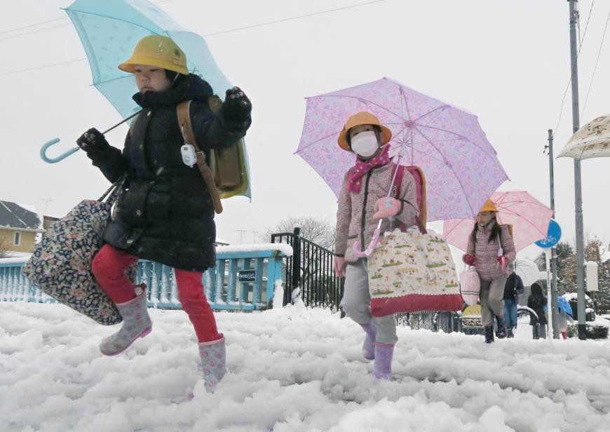 heavy snow in Tokyo