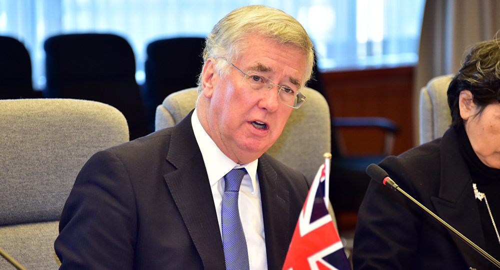 Click to enlarge UK Defense Secretary Michael Fallon