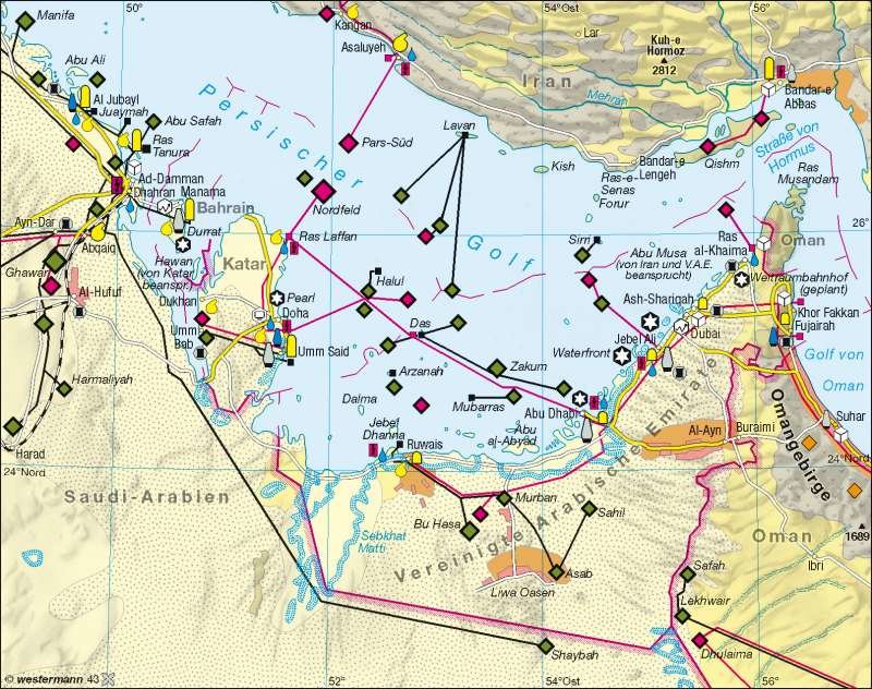 Persian Gulf map