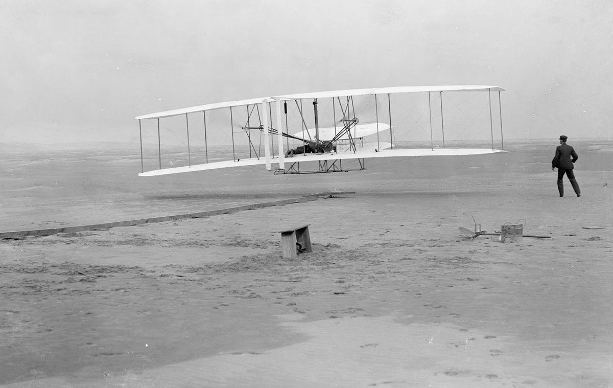 Click to enlarge wright brothers first flight