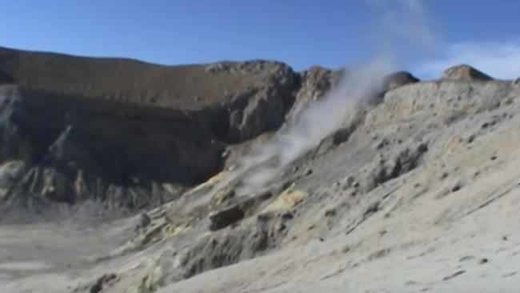 Mount Egon erupts