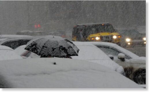 Snowfall in Moscow