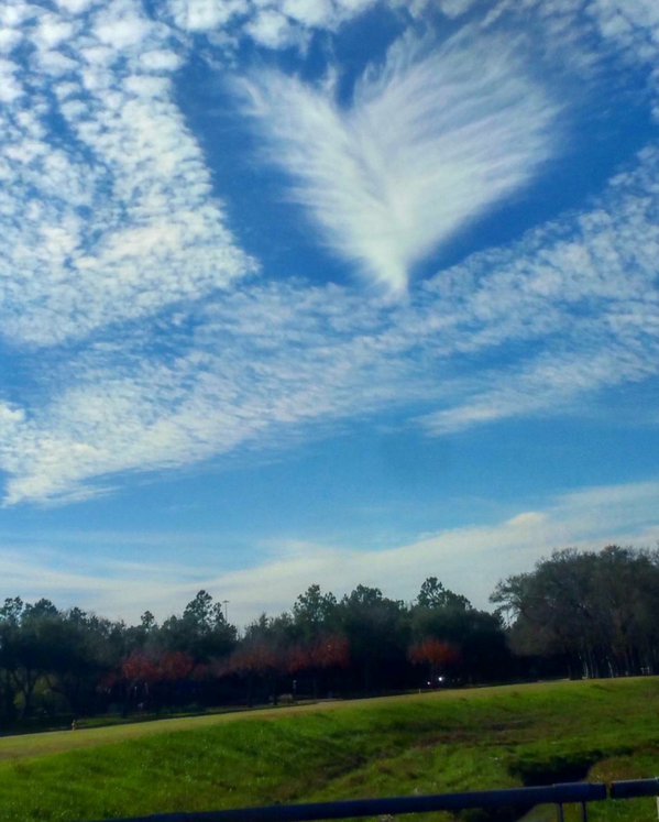 Heart-shaped punch hole cloud