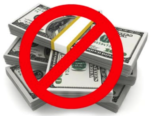Click to enlarge no cash symbol