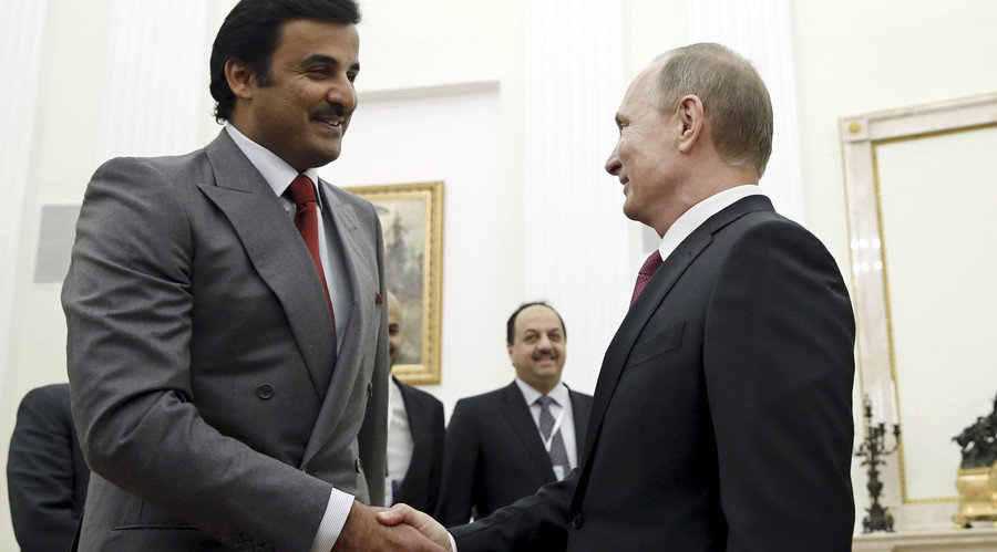 Emir of Qatar and Putin