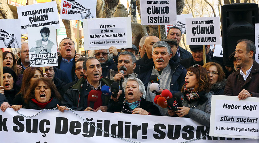 Protesters in Turkey