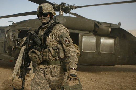 US troop helicopter occupy Syrian airbase