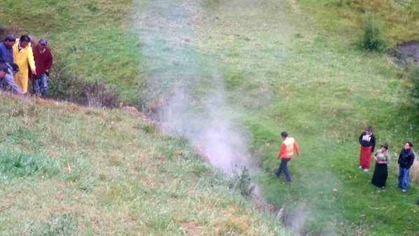 mysterious crack appeared in the ground of Columbe, 