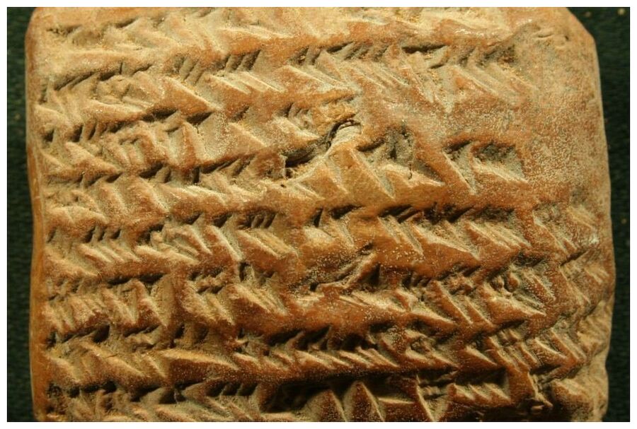 Click to enlarge Ancient Babylonian cuneiform tablet