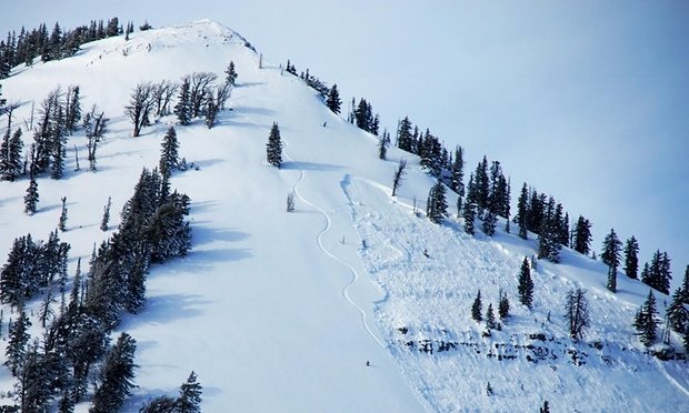 Click to enlarge avalanche site in Wyoming