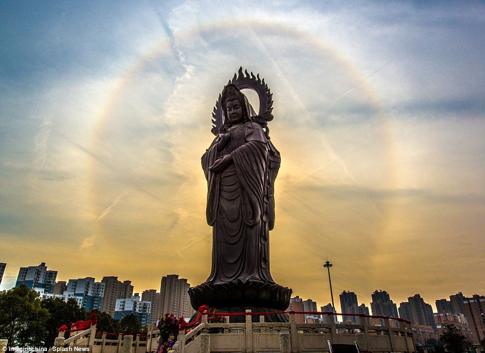 Solar halo Wuhan, China