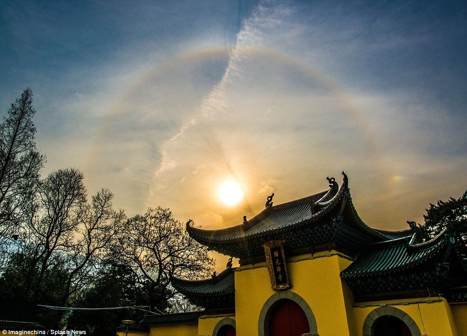 Solar halo Wuhan, China