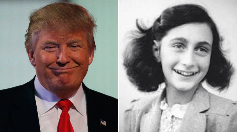 Click to enlarge Trump and Anne Frank
