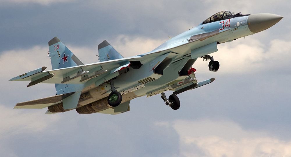 Click to enlarge Russian Sukhoi SU-35 fighter jet