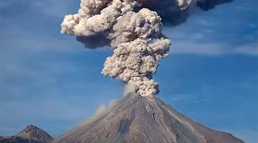 Colima volcano eruption