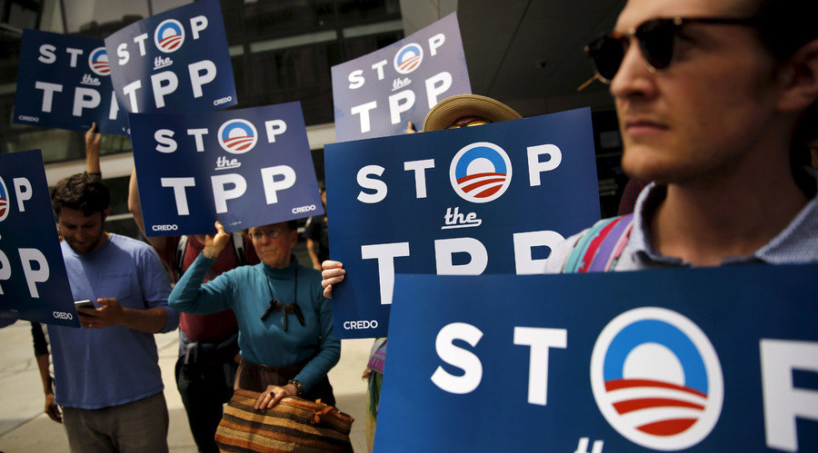Click to enlarge TPP protests