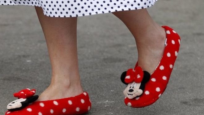 Click to enlarge Child in slippers