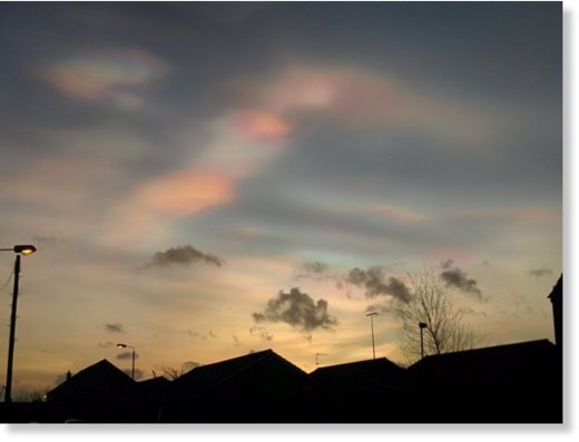 rainbow clouds this morning over York road/M2 Belfast 
