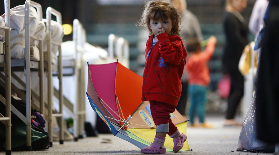 Click to enlarge refugee child