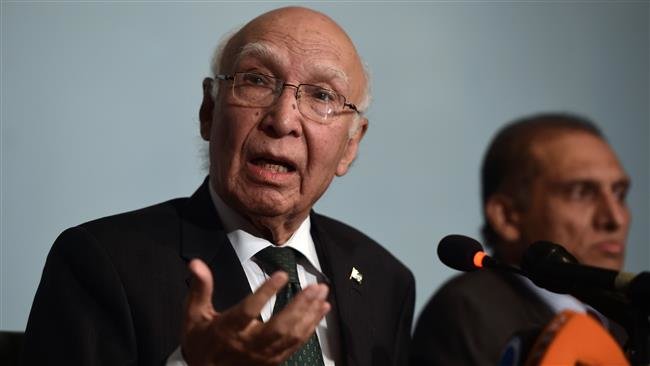 Pakistani Prime Minister’s Adviser on National Security and Foreign Affairs Sartaj Aziz