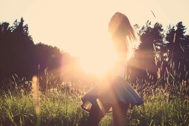 woman sun