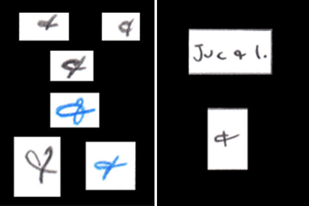 Click to enlarge Hand writing