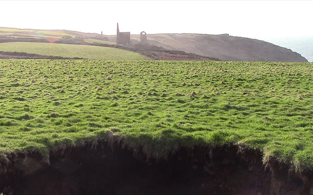 The edge of the sinkhole
