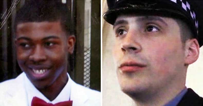 Click to enlarge Quintonio LeGrier and Officer Robert Rialmo