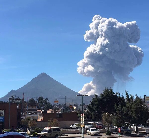 Santiaguito volcano in Guatemala