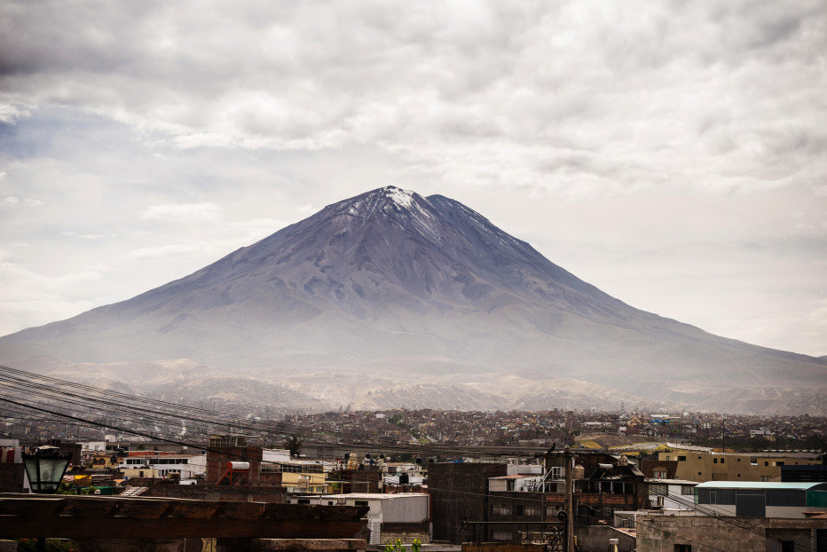 A view of El Misti volcano