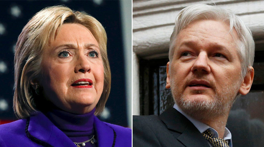 clinton assange photo